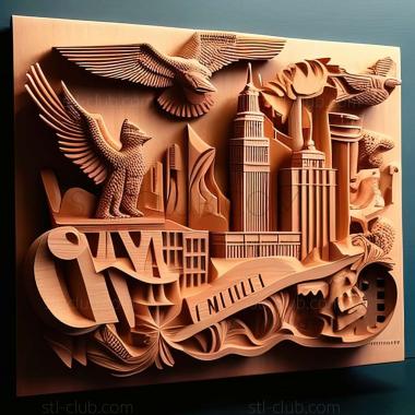 3D мадэль Мемфис в США (STL)